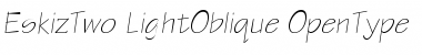 Download EskizTwo-LightOblique Regular Font Title Preview