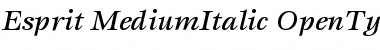 Download ITC Esprit Medium Italic Font Title Preview