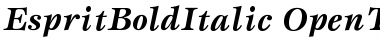 Download Esprit BoldItalic Font Title Preview