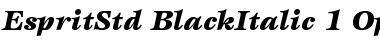 Download ITC Esprit Std Black Italic Font Title Preview