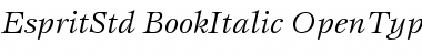 Download ITC Esprit Std Book Italic Font Title Preview