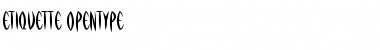 Download Etiquette Regular Font Title Preview