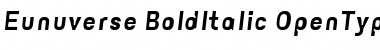 Download Eunuverse BoldItalic Font Title Preview