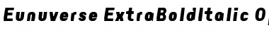 Download Eunuverse ExtraBoldItalic Font Title Preview