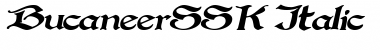 Download BucaneerSSK Italic Font Title Preview