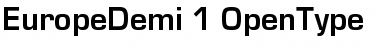 Download EuropeDemi Regular Font Title Preview