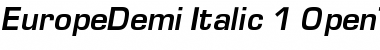 Download EuropeDemi Italic Font Title Preview
