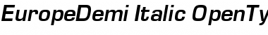 Download EuropeDemi Italic Font Title Preview