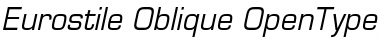 Download Eurostile Oblique Font Title Preview