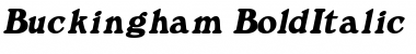 Download Buckingham BoldItalic Font Title Preview