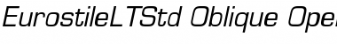 Download Eurostile LT Std Oblique Font