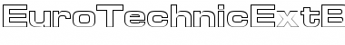 Download Euro TechnicExtBoldOutline Font Title Preview