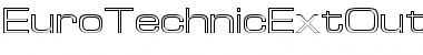 Download Euro TechnicExtOutline Font Title Preview