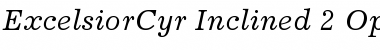 Download Excelsior Cyrillic Inclined Font Title Preview