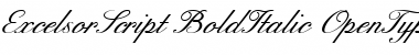 Download Excelsor Script Bold Italic Font Title Preview