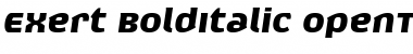 Download Exert BoldItalic Font Title Preview