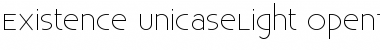 Download Existence Unicase Light Regular Font Title Preview