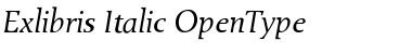Download Exlibris Italic Font Title Preview