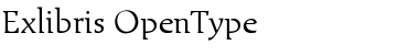 Download Exlibris Regular Font Title Preview