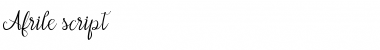 Download Afrile script Regular Font Title Preview