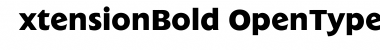 Download ExtensionBold Regular Font Title Preview