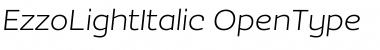 Download EzzoLightItalic Regular Font Title Preview