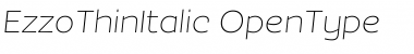 Download EzzoThinItalic Regular Font Title Preview