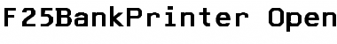 Download F25 Bank Printer Regular Font Title Preview
