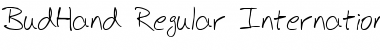 Download BudHand Regular International Font Title Preview