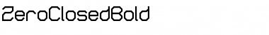 Download Zero Bold Font