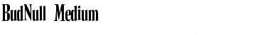 Download BudNull Medium Font Title Preview