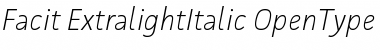 Download Facit Extralight Italic Font