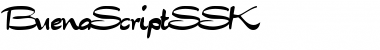 Download BuenaScriptSSK Regular Font Title Preview
