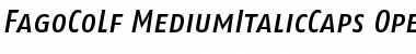 Download FagoCoLf MediumItalicCapss Font