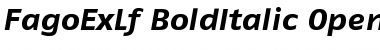 Download FagoExLf BoldItalic Font Title Preview