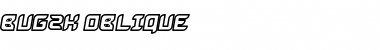 Download Bug2K Oblique Regular Font Title Preview