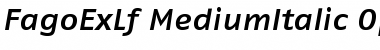 Download FagoExLf MediumItalic Font Title Preview