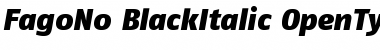 Download FagoNo BlackItalic Font Title Preview