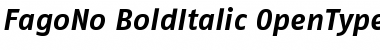 Download FagoNo BoldItalic Font Title Preview