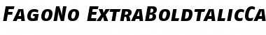 Download FagoNo ExtraBoldtalicCaps Font Title Preview