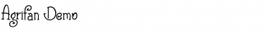 Download Agrifan Demo Font Title Preview