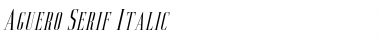 Download Aguero Serif Free Italic Font Title Preview