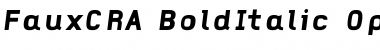 Download FauxCRA BoldItalic Font Title Preview