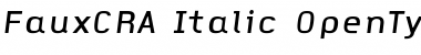 Download FauxCRA Italic Font Title Preview