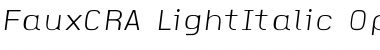 Download FauxCRA LightItalic Font Title Preview