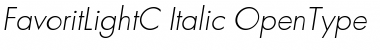 Download FavoritLightC Italic Font Title Preview