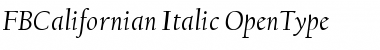Download FBCalifornian Italic Font Title Preview