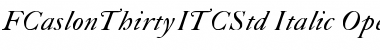 Download FCaslon Thirty ITC Std Italic Font Title Preview