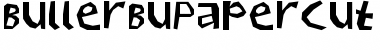 Download BullerBuPapercut Regular Font Title Preview