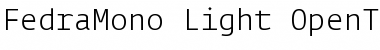 Download Fedra Mono Light Font Title Preview